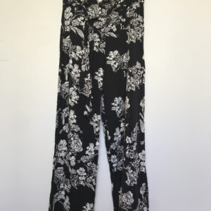 Pantalones negros floreados Alaniz