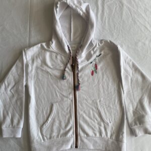 Poleron blanco con hojas colores Tatienne