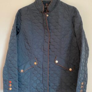Chaqueta negra con bordes cafe Brigitte Naux