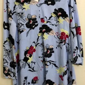 Vestido celeste estampado