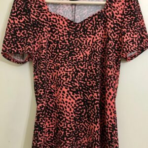 Polera animal print color sandía