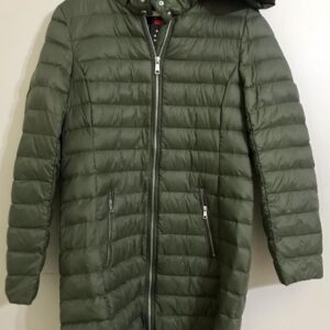 Parka larga verde olivo